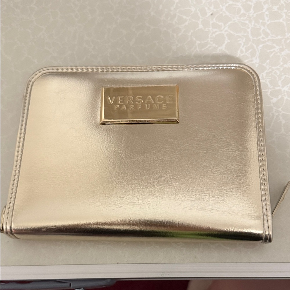 Versace Metallic Gold Wallet Clutch